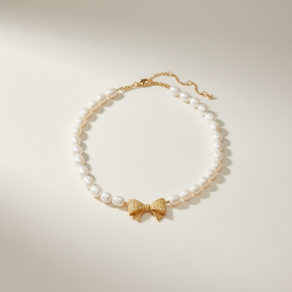 Kate Spade Wrapped in a Bow Pearl Necklace
